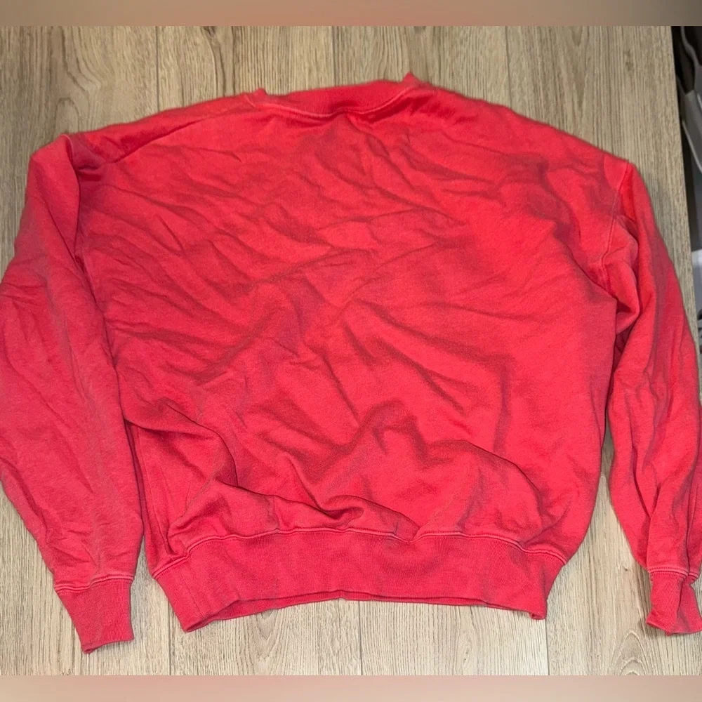 PINK Victoria's Secret red pink Crewneck crew sweater Sweatshirt - Picture 2 of 3